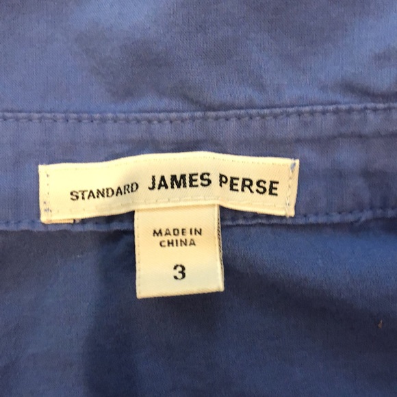 JAMES PERSE BUTTON DOWN SIDE PANEL BLUE WO… - Picture 10 of 16